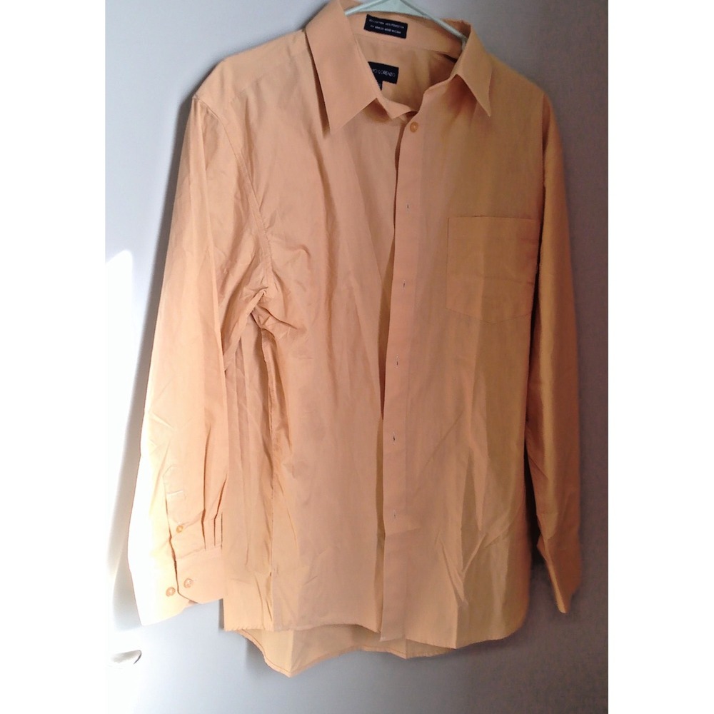 UMO LORENZO MENS SIZE LARGE BEIGE DRESS SHIRT